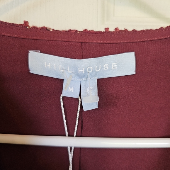 Hill House The Valentina Jacket Tweed Blazor Burgundy Maroon Jacket - Picture 5 of 10